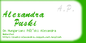 alexandra puski business card